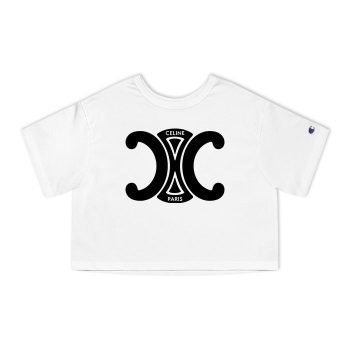 Celine Paris Logo Luxury Champion Women Cropped T-Shirt CTB2781