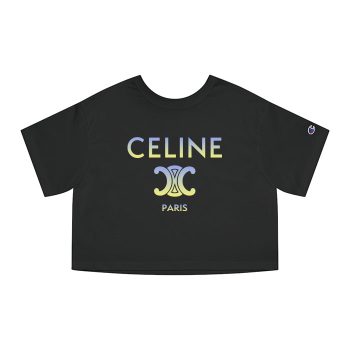Celine Paris Logo Luxury Champion Women Cropped T-Shirt CTB2784