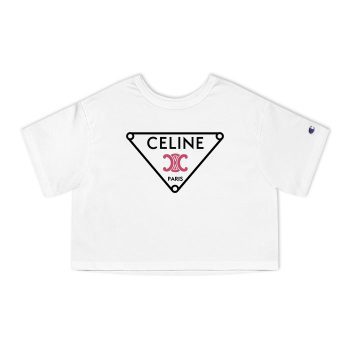 Celine Paris Logo Luxury Champion Women Cropped T-Shirt CTB2792