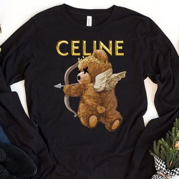 Celine Teddy Bear Gold Luxury Kid Tee Unisex LongsleeveShirt LTB0807