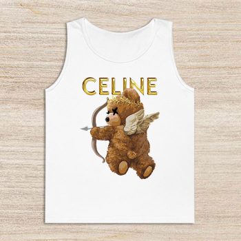 Celine Teddy Bear Gold Luxury Unisex Tank Top TTTB0948