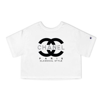 Chanel Paris Classical Style Gitter Logo Champion Women Cropped T-Shirt CTB2640