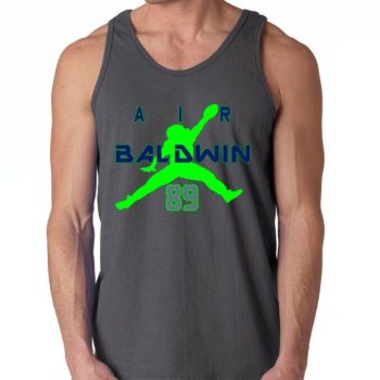 Charcoal Doug Baldwin Seattle Seahawks "Air Baldwin" Unisex Tank Top