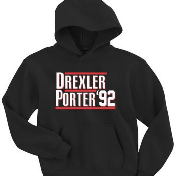 Clyde Drexler Terry Porter Trail Blazers 1992 Crew Hooded Sweatshirt Unisex Hoodie