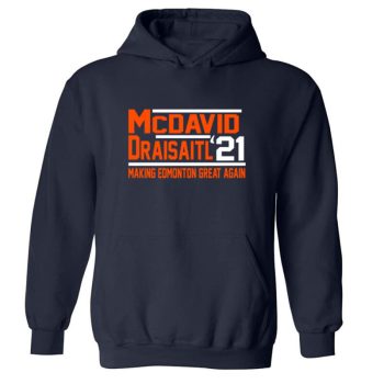 Connor Mcdavid Leon Draisaitl Edmonton Oilers 2021 Crew Hooded Sweatshirt Unisex Hoodie