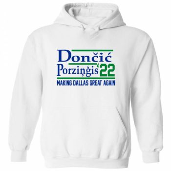 Dallas Mavericks Luka Doncic Kristaps Porzingis 2022 Crew Hooded Sweatshirt Unisex Hoodie