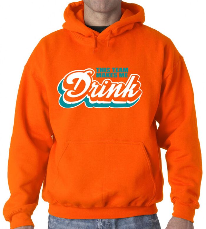 Dan Marino Ryan Fitzpatrick Miami Dolphins Team Makes Me Drink Hooded Sweatshirt Unisex Hoodie