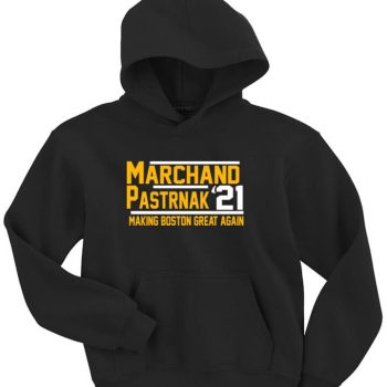 David Pastrnak Pasta Brad Marchand Boston Bruins 2021 Crew Hooded Sweatshirt Unisex Hoodie