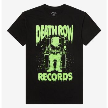 Death Row Records Green Glow-In-The-Dark Logo Boyfriend Fit Girls T-Shirt Women Lady T-Shirt HTS4758