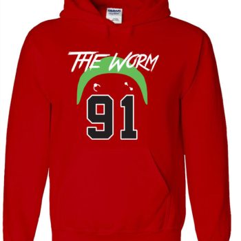 Dennis Rodman Chicago Bulls "The Worm" Hoodie Hooded Sweatshirt