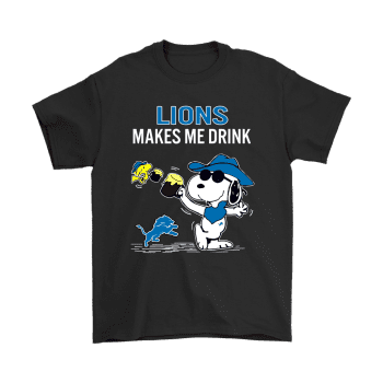 Detroit Lions Makes Me Drink Snoopy And Woodstock Unisex T-Shirt Kid T-Shirt LTS3607