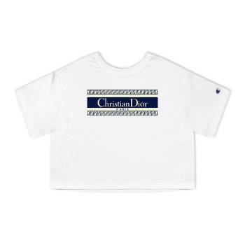 Dior Logo Luxury Monogram Pattern Champion Women Cropped T-Shirt CTB2664