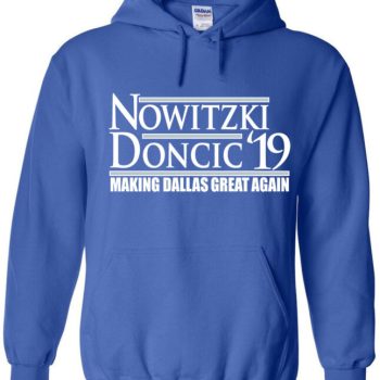 Dirk Nowitzki Luka Doncic Dallas Mavericks "19" Hooded Sweatshirt Unisex Hoodie