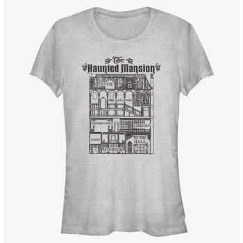 Disney Haunted Mansion Blueprint Girls T-Shirt Women Lady T-Shirt HTS4841