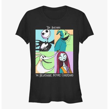 Disney The Nightmare Before Christmas Spooky Squares Girls T-Shirt Women Lady T-Shirt HTS4872