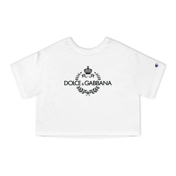 Dolce & Gabbana King Logo Luxury Champion Women Cropped T-Shirt CTB2813