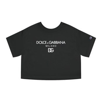 Dolce & Gabbana Milano Logo Luxury Champion Women Cropped T-Shirt CTB2819