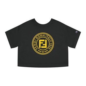 Fendi Circle Logo Champion Women Cropped T-Shirt CTB2682