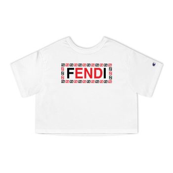 Fendi Logo Champion Women Cropped T-Shirt CTB2691