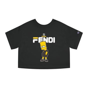 Fendi Roma Simson Champion Women Cropped T-Shirt CTB2698