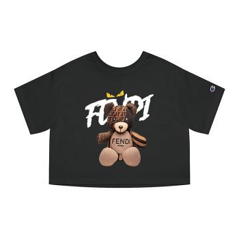 Fendi Roma Teddy Bear Champion Women Cropped T-Shirt CTB2697