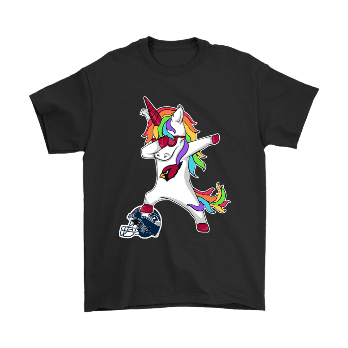 Football Dabbing Unicorn Steps On Helmet Arizona Cardinals Unisex T-Shirt Kid T-Shirt LTS937