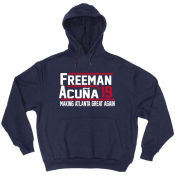 Freddie Freeman Ronald Acuna Jr Atlanta Braves 2019 Hooded Sweatshirt Unisex Hoodie