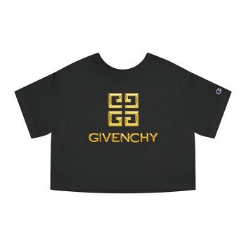 Givenchy Gold Logo Luxury Champion Women Cropped T-Shirt CTB2573