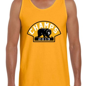 Gold Boston Bruins 2019 Stanley Cup Champions Champs "Bear Logo" Unisex Tank Top
