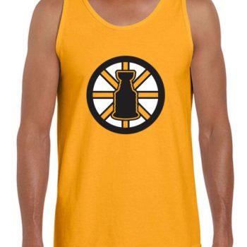 Gold Boston Bruins Stanley Cup David Pastrnak Patrice Bergeron "Logo" Unisex Tank Top