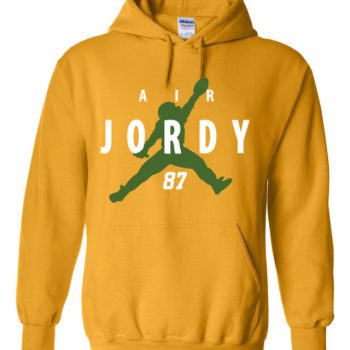 Gold Jordy Nelson Green Bay Packers "Air Jordy" Hooded Sweatshirt Hoodie