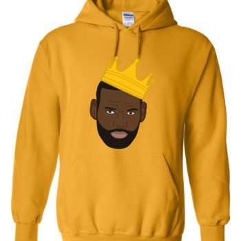 Gold Lebron James Los Angeles Lakers "King Pic" Hooded Sweatshirt Unisex Hoodie