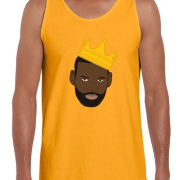 Gold Lebron James Los Angeles Lakers "King Pic" Unisex Tank Top