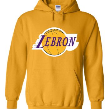Gold Lebron James Los Angeles Lakers "Logo" Hooded Sweatshirt Unisex Hoodie