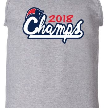 Gray Tom Brady New England Patriots 2018 Super Bowl Champs Unisex Tank Top