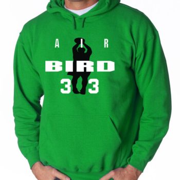 Green Larry Bird Boston Celtics "Air" Hooded Sweatshirt Hoodie