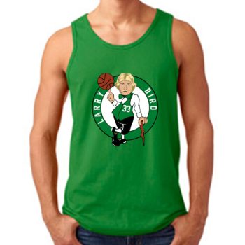 Green Larry Bird Boston Celtics "Logo" Unisex Tank Top