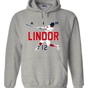 Grey Francisco Lindor Cleveland Indians "Air" Hooded Sweatshirt Unisex Hoodie