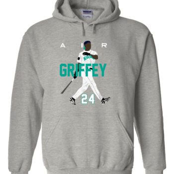 Grey Ken Griffey Jr. Seattle Mariners "Air Pic" Hooded Sweatshirt Unisex Hoodie