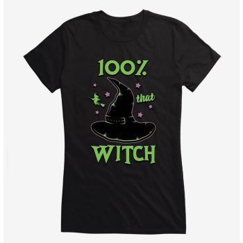 Halloween 100% That Witch Girls T-Shirt Women Lady T-Shirt HTS4466