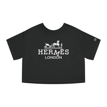 Hermes London Horse Original Logo Champion Women Cropped T-Shirt CTB2522