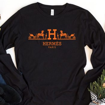 Hermes Paris Horse Original Logo Kid Tee Unisex Longsleeve Shirt LTB0576