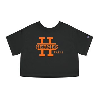Hermes Paris Original Logo Champion Women Cropped T-Shirt CTB2517