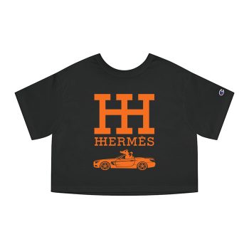 Hermes Paris Rolls Royce Champion Women Cropped T-Shirt CTB2525