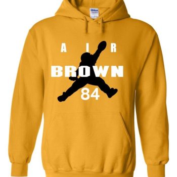 Hooded Sweatshirt Unisex Hoodie Antonio Brown Pittsburgh Steelers Gold