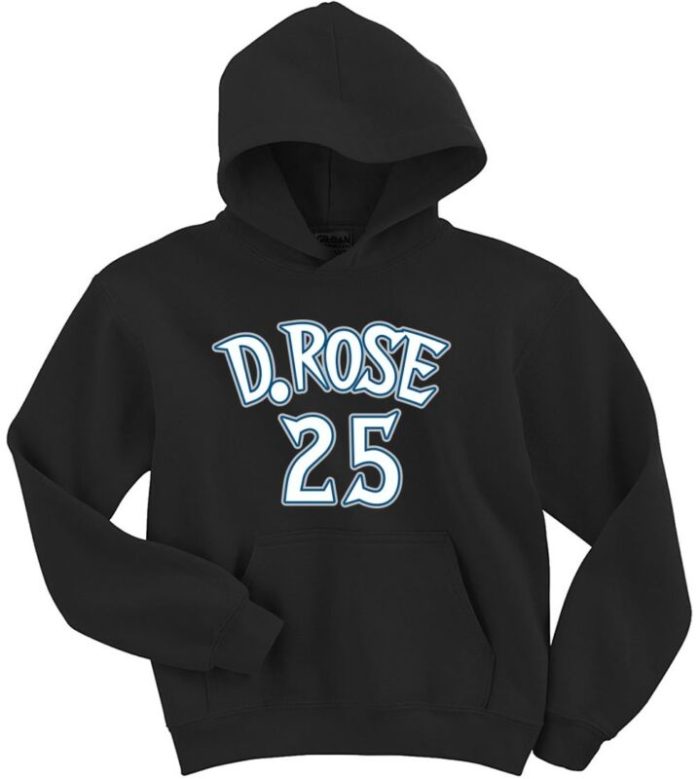 Hooded Sweatshirt Unisex Hoodie Derrick Rose Minnesota Timberwolves D Rose