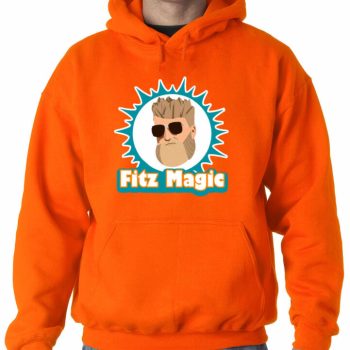 Hooded Sweatshirt Unisex Hoodie Miami Dolphins Ryan Fitzpatrick "Fitz Magic" Xl