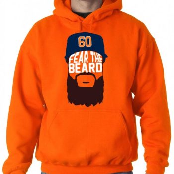 Houston Astros Dallas Keuchel "Fear The Beard Pic" Hoodie Hooded Sweatshirt