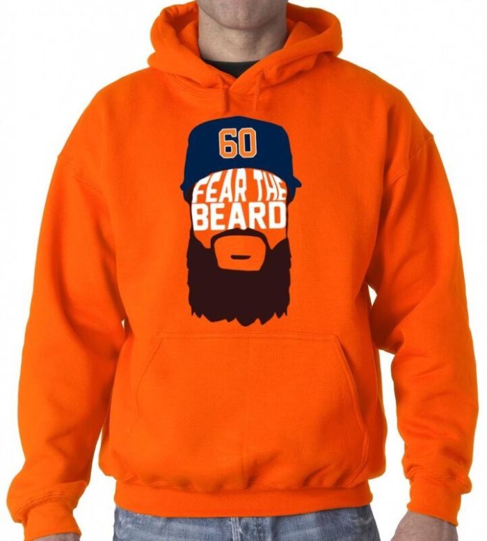 Houston Astros Dallas Keuchel "Fear The Beard Pic" Hoodie Hooded Sweatshirt