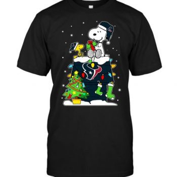Houston Texans Snoopy & Woodstock Christmas Unisex T-Shirt Kid T-Shirt LTS4039